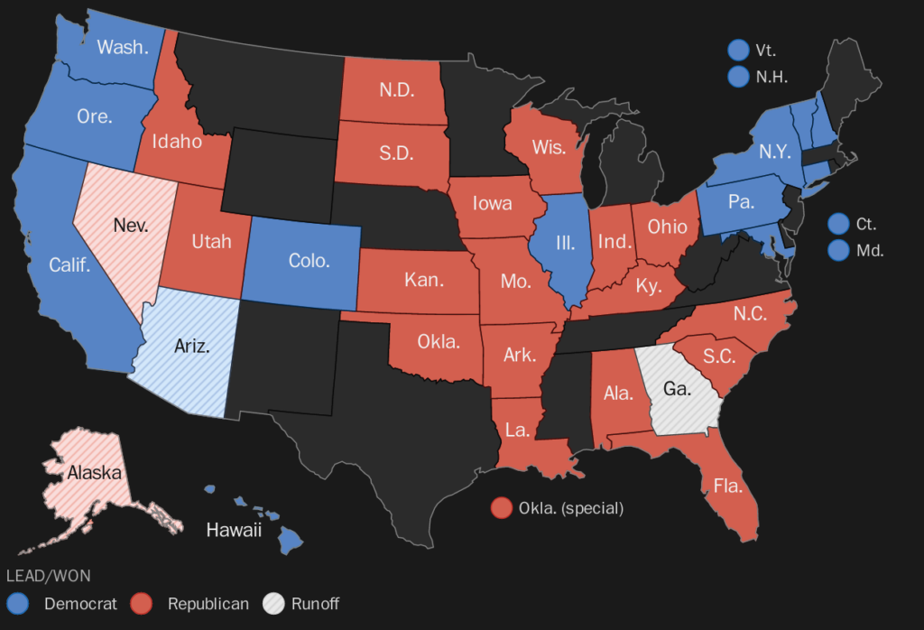 The State of Louisiana is Highlighted in Red. Blue Map of the United States  Divided into Separate States. Map of the USA Split into Individual States  Stock Photo - Alamy